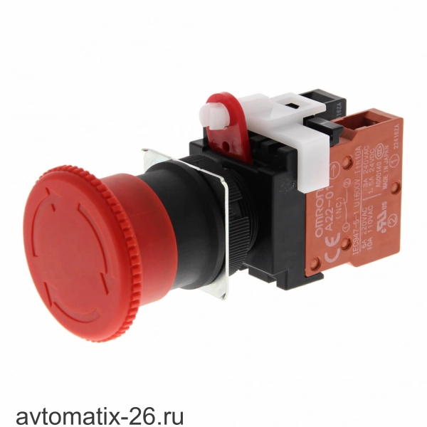 Выключатель аварийной остановки Omron A22E-M-12