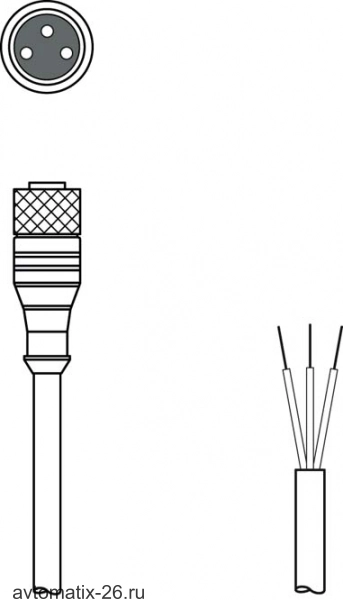 Разъем с кабелем Leuze Electronic KD U-M8-3A-V1-050-DP