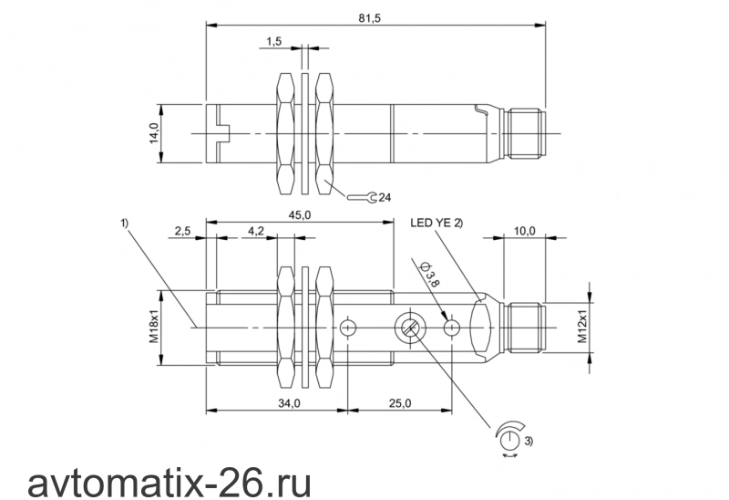 Оптический датчик Balluff BLE 18KF-NA-1LT-S4-C