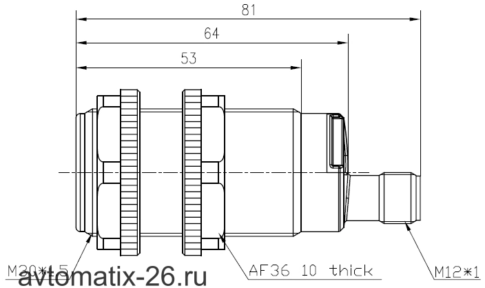Емкостной датчик LANBAO CR30XSCF10SBO-E2