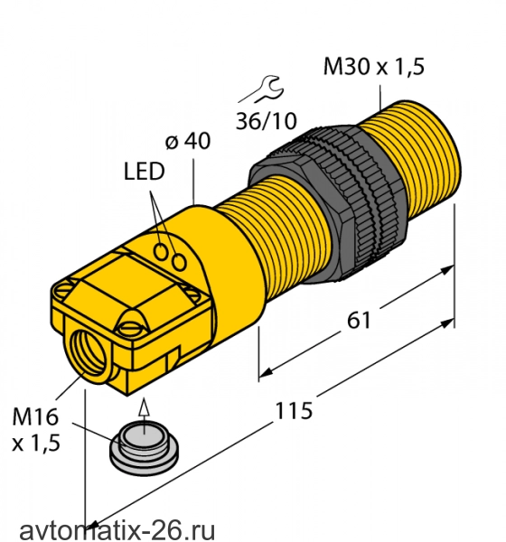 Индуктивный датчик TURCK BI10-P30SR-VP4X2