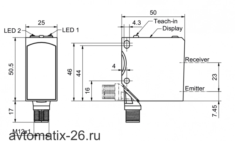 Оптический датчик расстояния Sensopart FT 55-RLAM-160-PNSUIDL-L5M