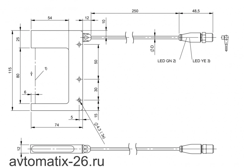 Щелевой датчик Balluff BGL 80F-007-00,2-S4