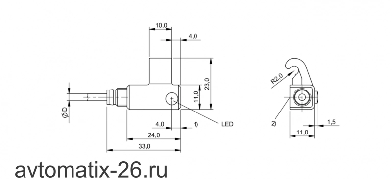 Магнитный датчик для цилиндра Balluff BMF 21K-PS-C-2-PU-03