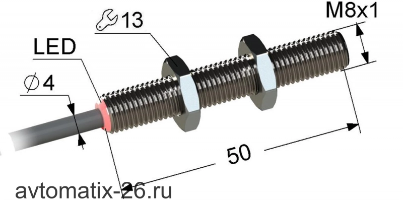 Индуктивный датчик Мега-К PS2-08M50-3B11-K