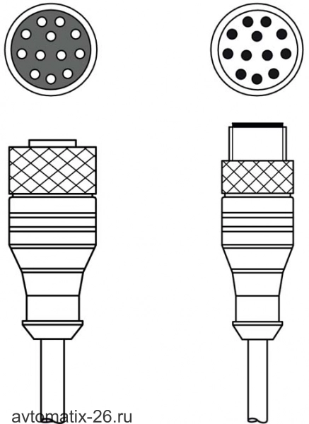 Соединительный кабель Leuze Electronic KDS S-M12-CA-M12-CA-P1-020