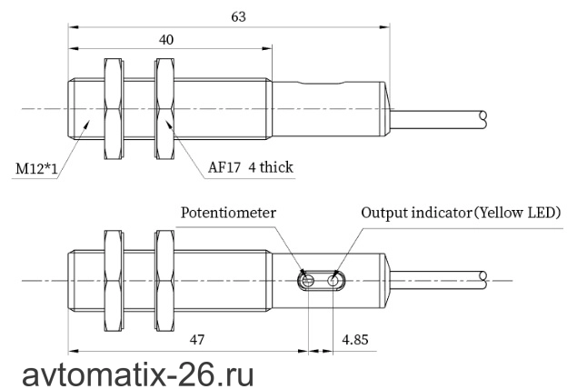 Емкостной датчик LANBAO CR12XCF04DNOG
