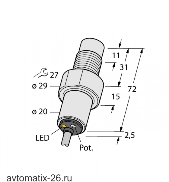 Емкостной датчик TURCK BC5-S185-AN4X