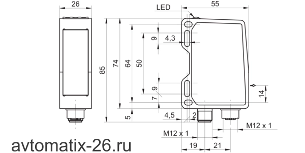 Лазерный датчик расстояния Baumer OM70-X0150.HI0720.EK