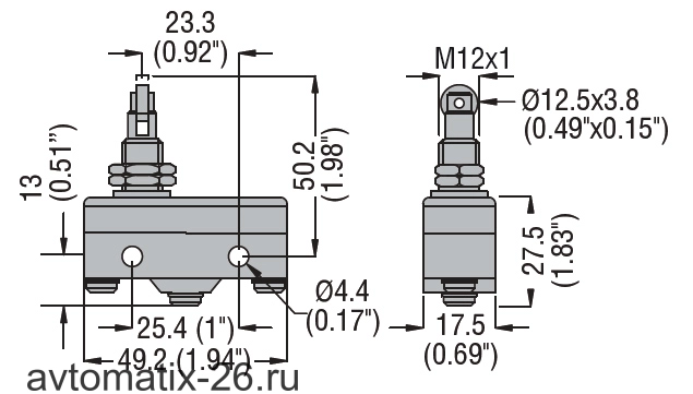 Kонцевой выключатель Lovato Electric KSB2S