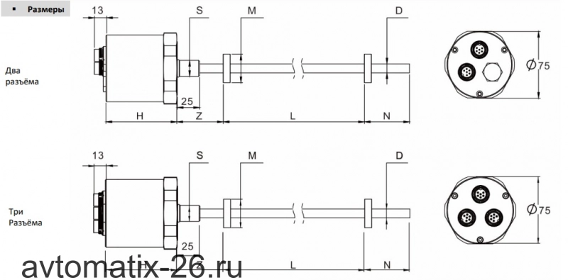 Датчик линейных перемещений AMT Linear Position Sensor LPS2-GT10MB40100MHD63N1A110