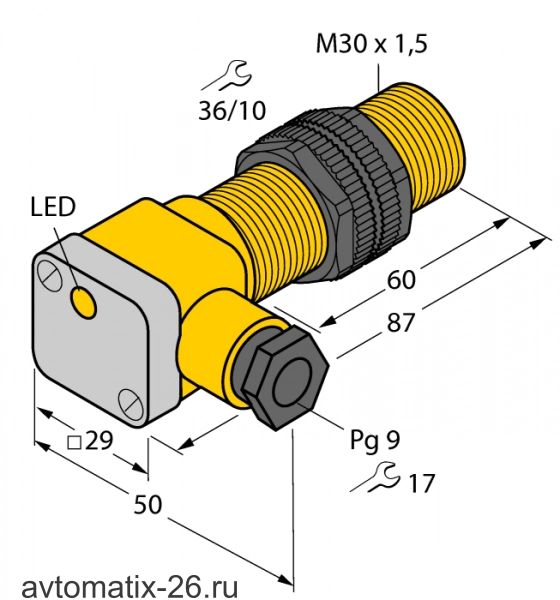 Индуктивный датчик TURCK BI10-P30SK-AP6X