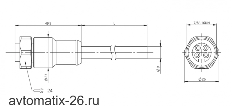 Разъем с кабелем Balluff BCC C3B4-0000-10-003-YX84A5-150-C009