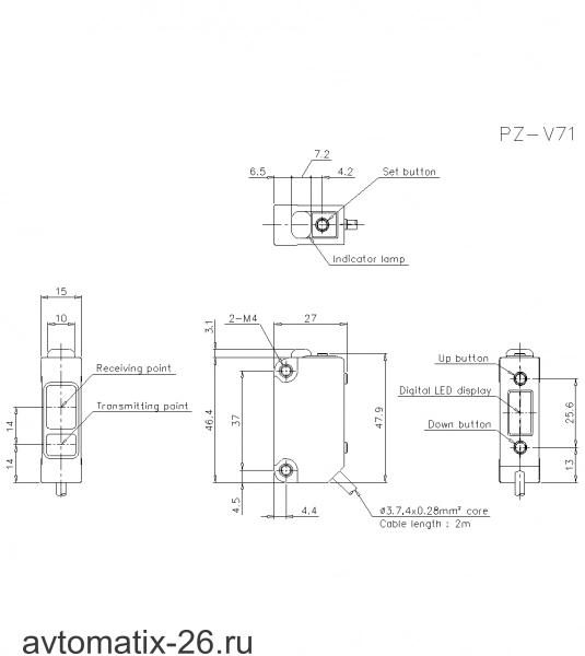 Оптический датчик KEYENCE PZ-V72