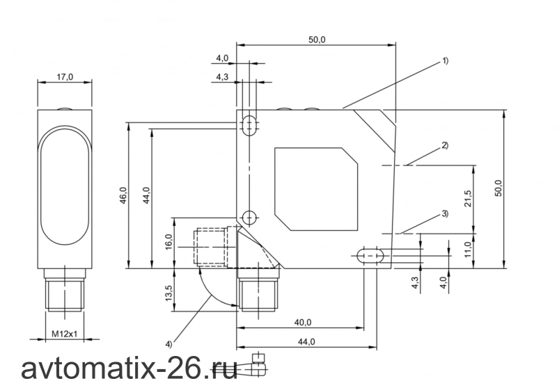 Оптический датчик расстояния Balluff BOD 26K-LB07-S92-C