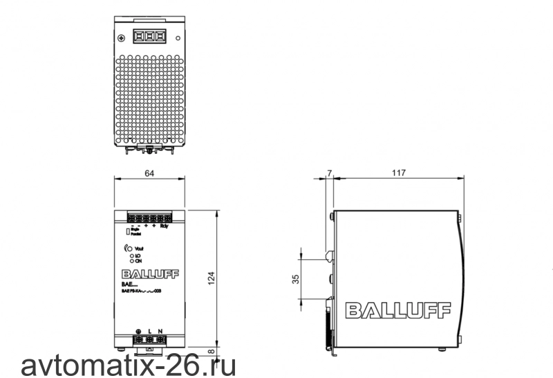 Блок питания Balluff BAE PS-XA-1W-24-038-003