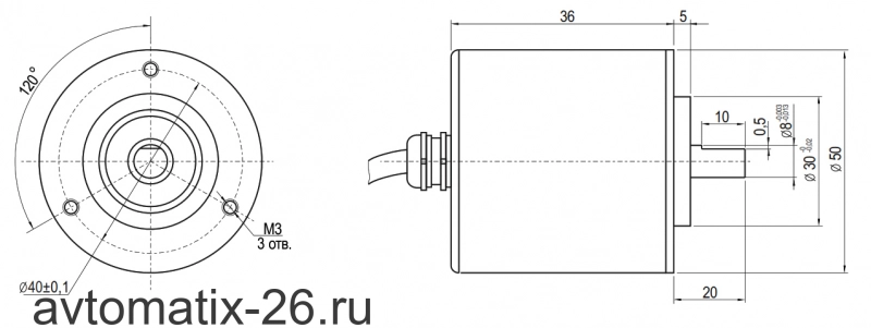 Инкрементальный энкодер INNOCONT ESI-S50-8-1024-3-T-24