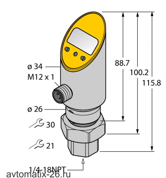 Датчик давления TURCK PS001V-502-LI2UPN8X-H1141/3GD