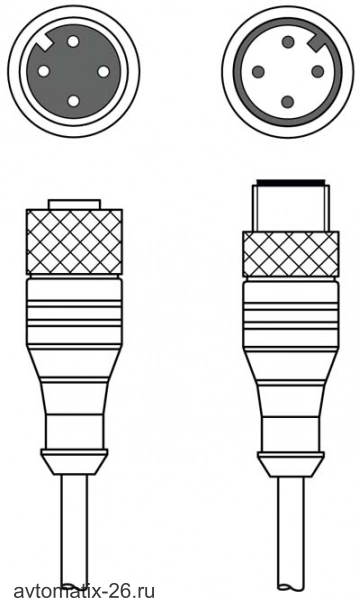 Соединительный кабель Leuze Electronic KDS U-M12-4A-M12-4A-P1-010
