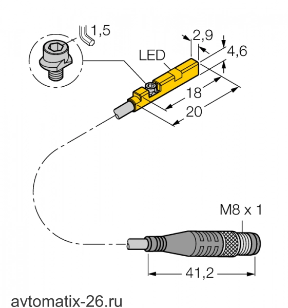 Магнитный датчик TURCK BIM-UNR-AP6X-0.3-PSG3M