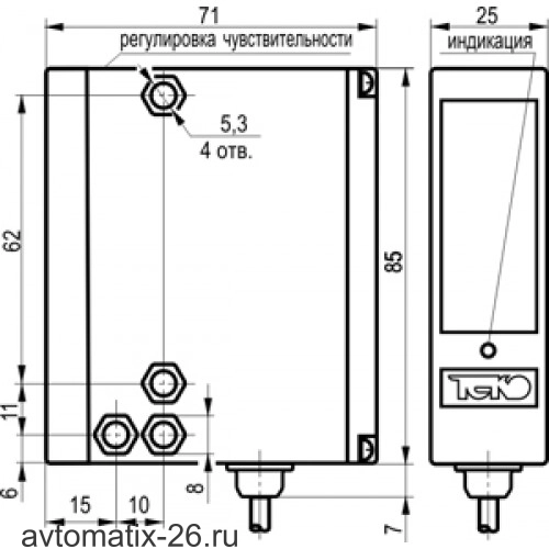Оптический датчик ТЕКО OV I61P-43P-2000-LE