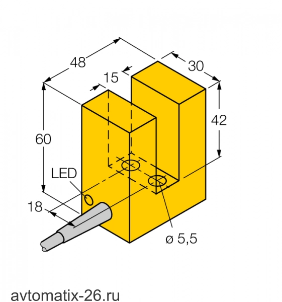 Индуктивный щелевой датчик TURCK SI15-K30-AN6X
