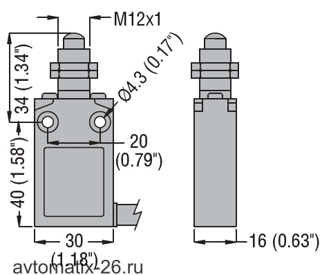 Kонцевой выключатель Lovato Electric KPA2L11