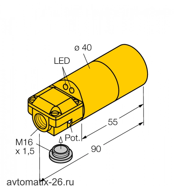 Индуктивный датчик TURCK DBI15U-K40SR-AP4X2