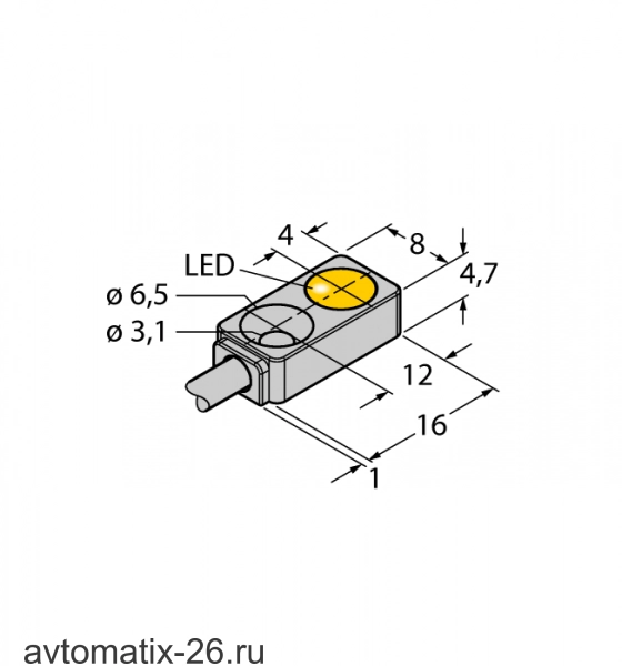 Индуктивный датчик TURCK BI2-Q4.7-AP6X