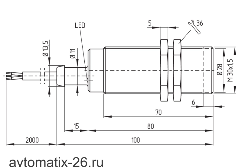 Индуктивный датчик Schmersal IFL10-30-10T