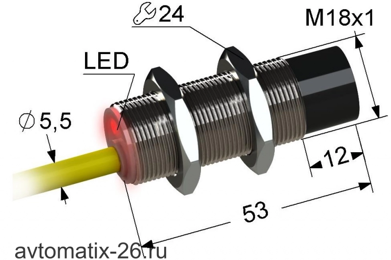 Индуктивный датчик Мега-К PS2-18M53-12N11-K
