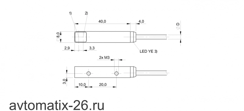 Оптический датчик Balluff BOS Q08M-PS-PR20-02