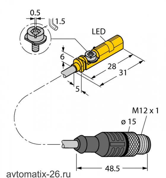 Магнитный датчик TURCK BIM-UNT-AN6X-0.3-RS4