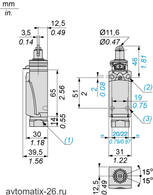 Kонцевой выключатель Telemecanique XCDR2502G13