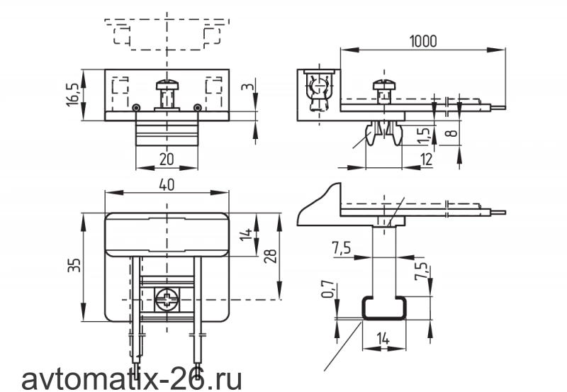 Магнитный герконовый датчик Schmersal BN 85-R-1824-3 5M
