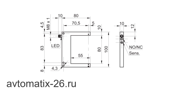 Щелевой датчик Baumer OGUM 080P8002/S35L