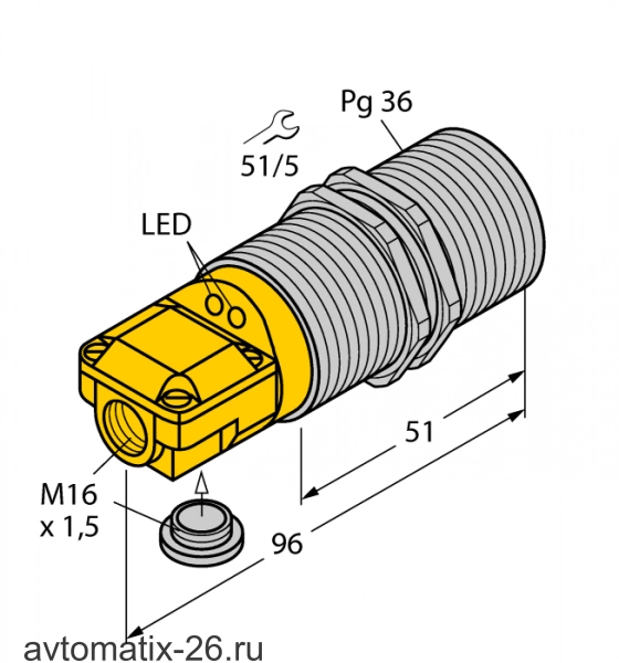 Индуктивный датчик TURCK BI25-G47SR-VP4X2