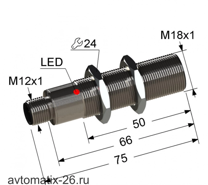 Индуктивный датчик с аналоговым выходом Мега-К PS2D-18M75-5B91-C4