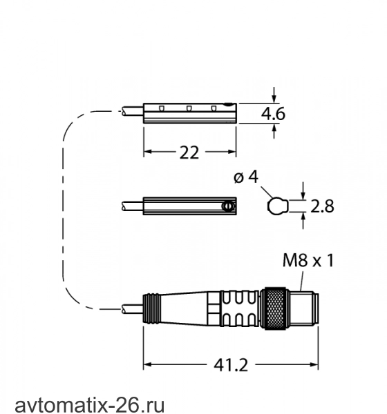 Магнитный датчик TURCK BIM-UNC-AN6X-0.3-PSG3M