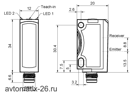 Оптический датчик Sensopart FT 25-BH-PNSL-M4
