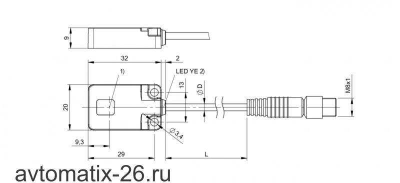 Оптический датчик Balluff BOS R01E-NS-KE20-00,2-S49