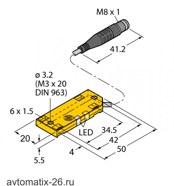 Емкостной датчик TURCK BC5-QF5.5-AN6X2-1.5-PSG3M/S250