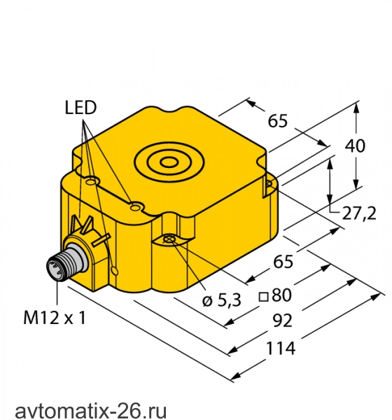 Индуктивный датчик TURCK BI50U-Q80-AP6X2-H1141