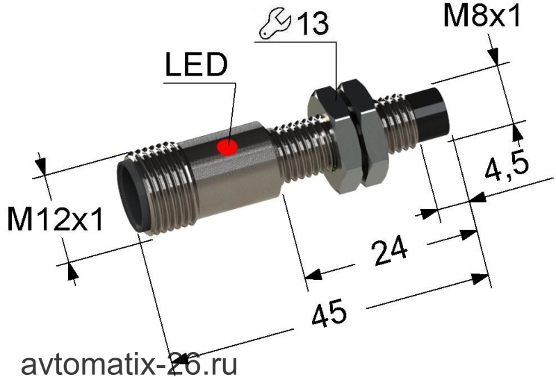 Индуктивный датчик Мега-К PS2-08M45-4N11-C4