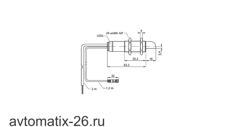 Датчик двойного листа Microsonic dbk+4/Empf/WK/3BEE/ M18