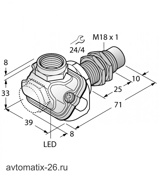 Индуктивный датчик TURCK NI10-EM18WDTC-Y1X