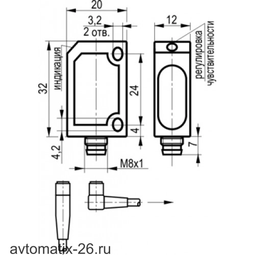 Оптический датчик ТЕКО OV IC26A5-32N-R400-LPS401