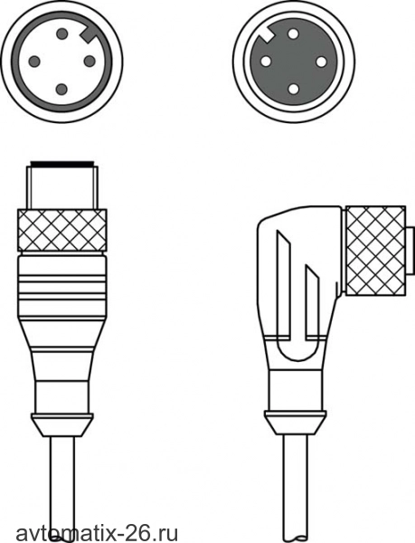 Соединительный кабель Leuze Electronic KDS U-M12-4W-M12-4A-P1-030-3DP